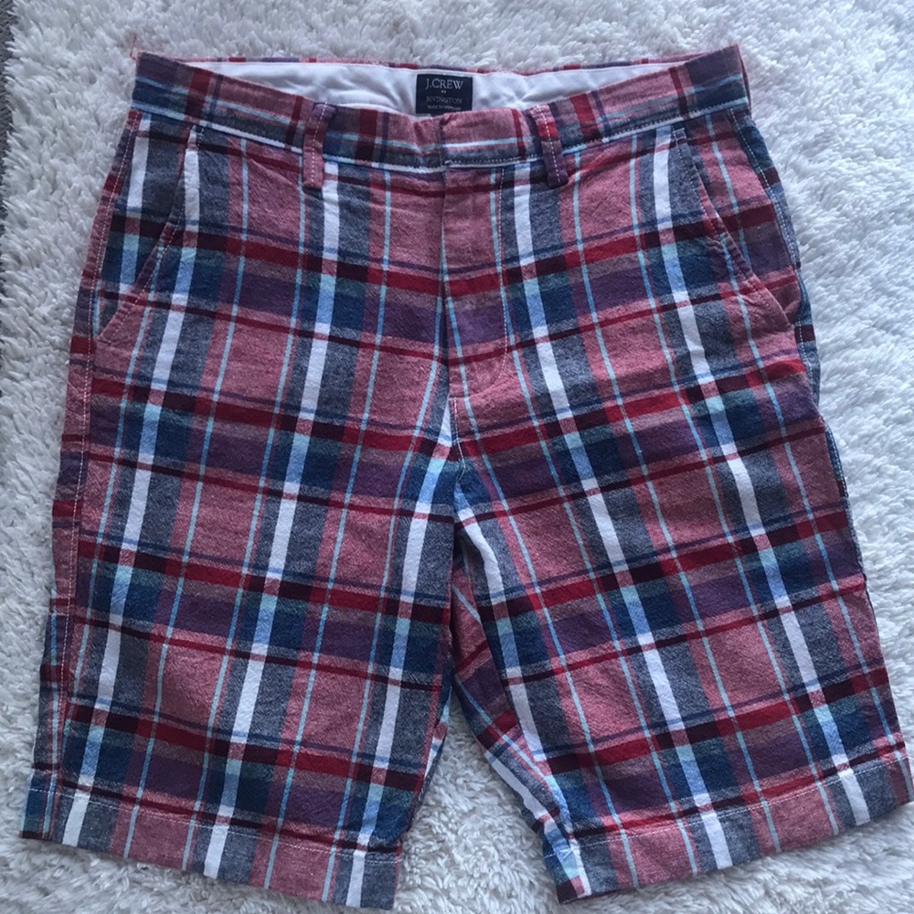 JCrew Rivington Shorts, Red Plaid